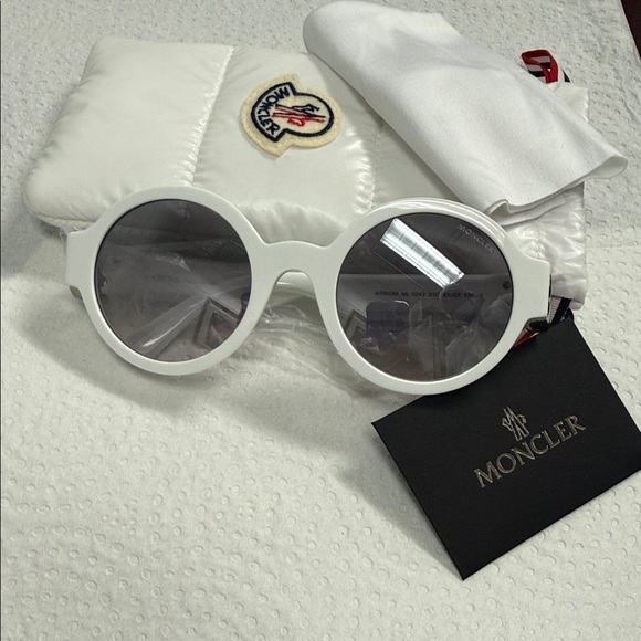 Moncler Accessories - Moncler Ivory Round Sunglasses